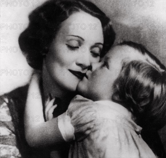 Marlène Dietrich avec sa fille