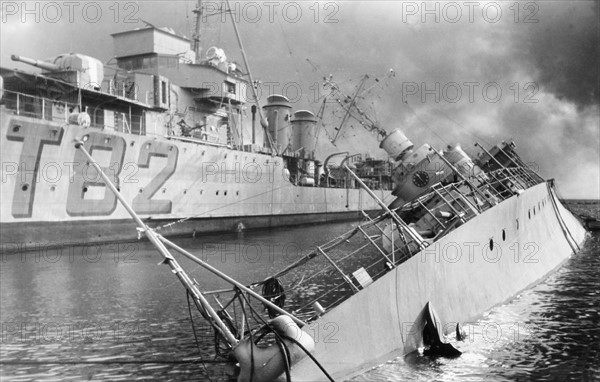 Sabordage de la flotte française à Toulon le 27 Novembre 1942