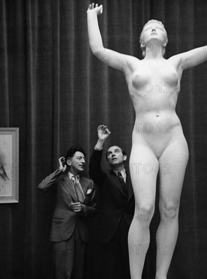 Breker, Arno - Bildhauer, D/ mit Jean Cocteau (l.)