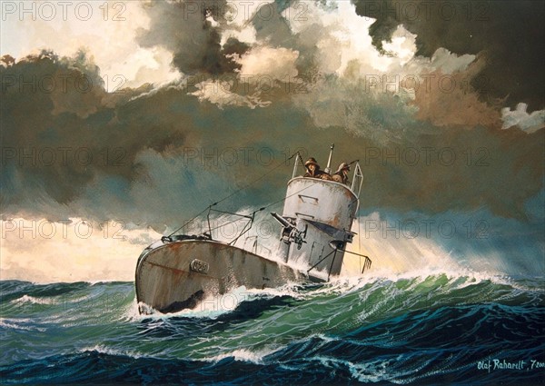 Sous-marin U-28 autro-hongrois en Méditerranée en 1917