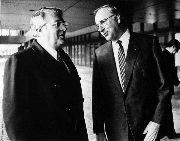 Pierre Mauroy et Helmut Kohl