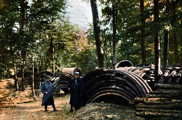 Stockage de matériel près de Verdun, en 1916