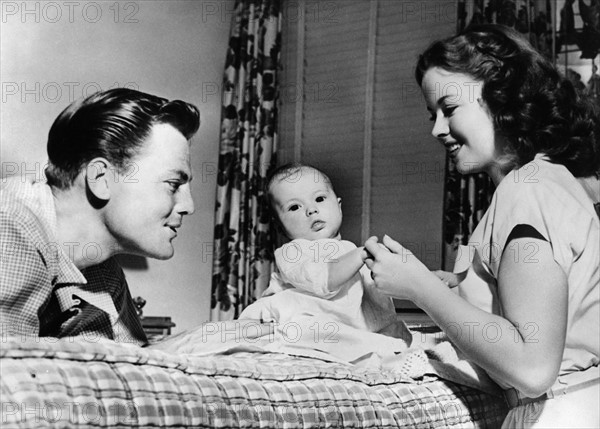 Shirley Temple - mit Ehemann John Agar und Tochter Linda