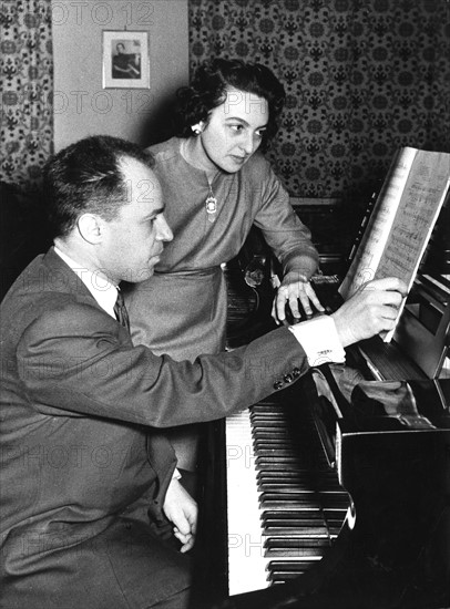 Pierre Boulez und Yvonne Loriod