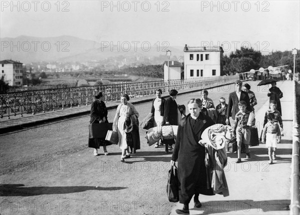 Réfugiés espagnols arrivant en France, 1936