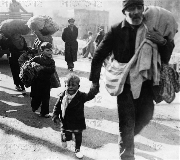 Réfugiés espagnols arrivant en France, 1939