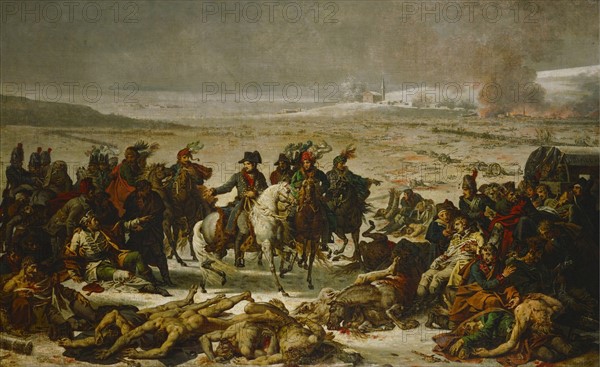 Meynier, Napoleon visiting the battlefield at Eylau, 9 February, 1807
