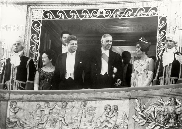 John F. Kennedy, Charles de Gaulle et Jackie Kennedy, 1961