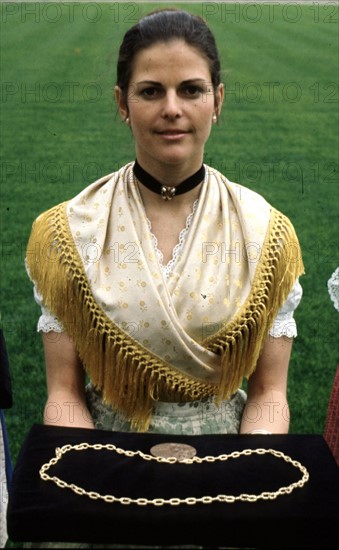 Silvia Sommerlath, alors hôtesse des Jeux Olympiques de Munich en 1972