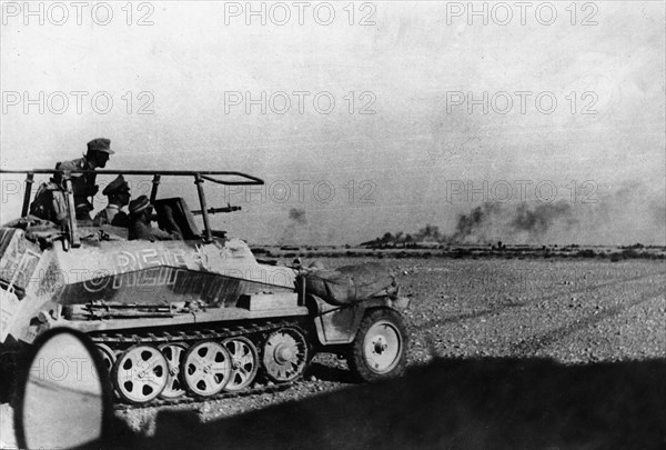 Rommel, Erwin 1891-1944
Officer, field marshall general , germany 
commander of the Afrikakorps Feb.1941-March1943 WW II

colonel-general Rommel in his armoured command post vehicle during the military offensive of May/June 1942
 (bypassing the Ghasal-line