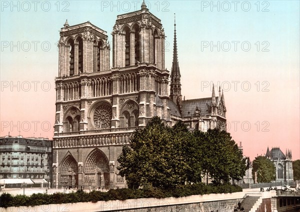 France, Paris, Ile de la Cité : Cathédrale Notre-Dame