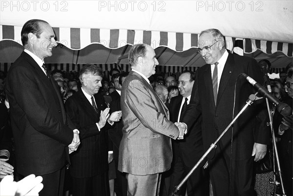 Jacques Chirac; François Mitterrand, Helmut Kohl
