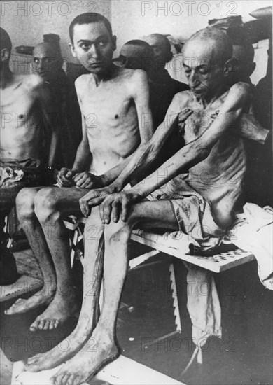 Survivants du camp d'Auschwitz, 1945