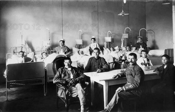 Patients suisses atteints de la grippe espagnole, 1918