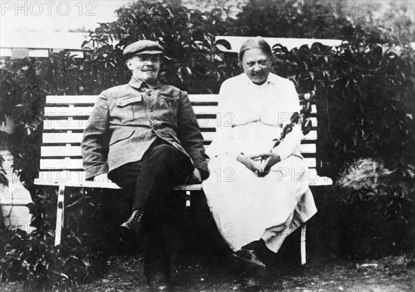 Lénine et sa femme Nadejda Kroupskaïa