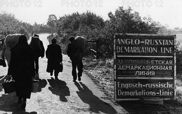 Rideau de fer entre les zones occidentales et la zone soviétique en Allemagne, 1947