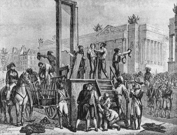 Robespierre guillotiné, 1794