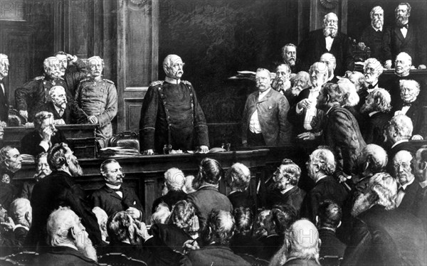 Otto von Bismarck prononce un discours au Reichstag, 1888