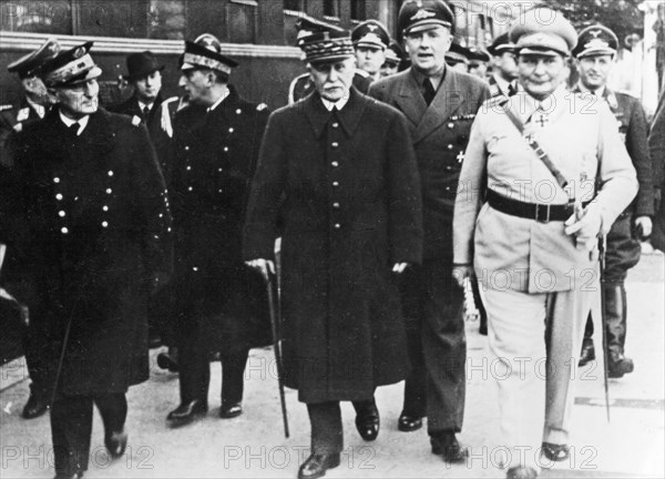Rencontre entre Philippe Petain et Hermann Göring