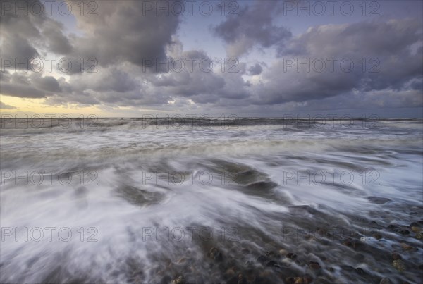 Surf at the Baltic Sea coast near Bakenberg