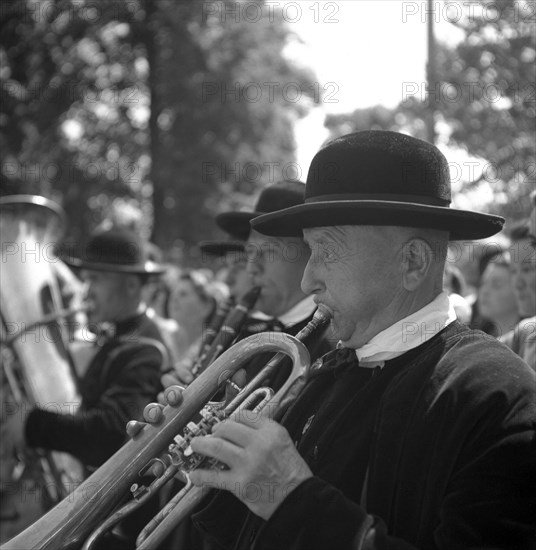 Man playing a trumpet