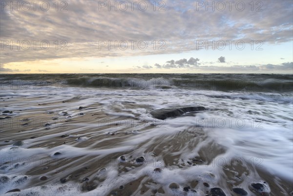 Surf at the Baltic Sea coast near Bakenberg
