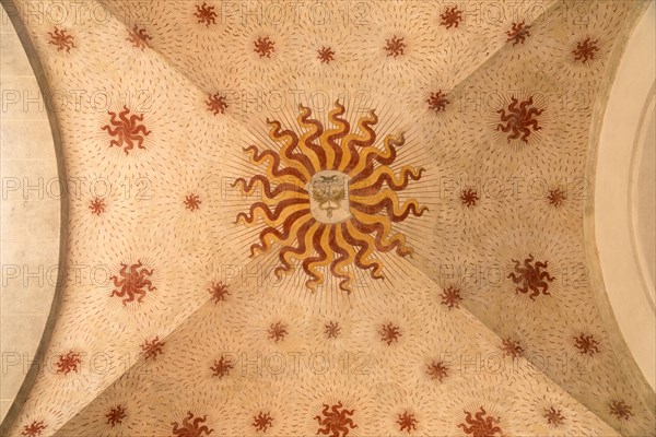 Coat of arms on the ceiling of the Castello Sforzesco