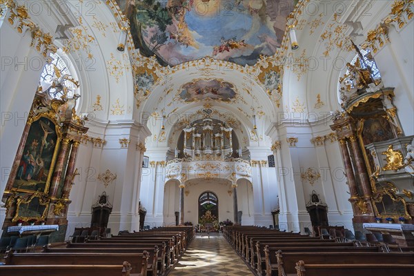 Organ gallery and ceiling frescoes