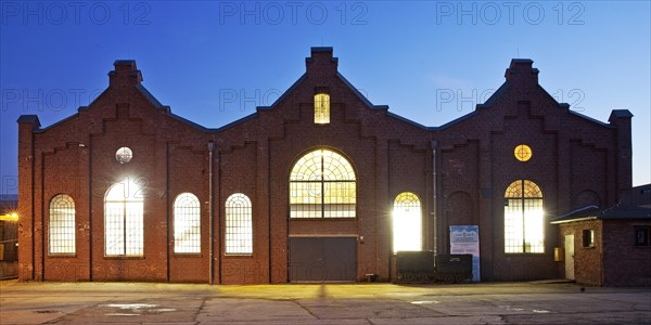 Old turning shop at dusk