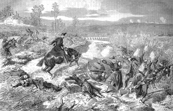 The Royal Saxon Rifle Regiment No.108 in the battle near Villiers on 2 December