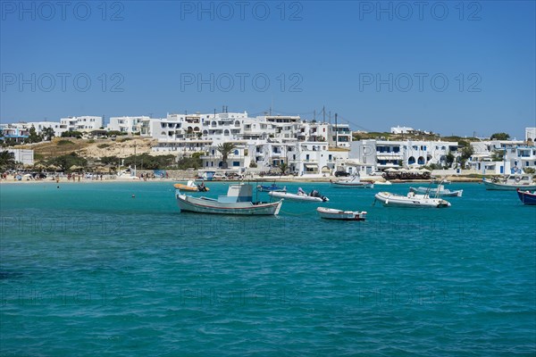 Town view with boats on the Sea
