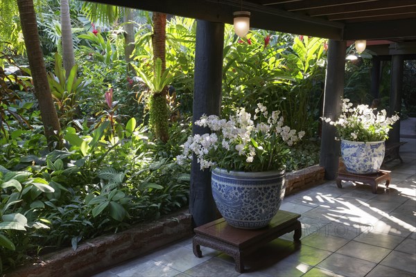 Traditional Thai wooden house on stilts