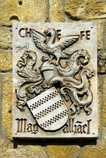 Coat of arms at the birthplace of Ferdinand Magellan