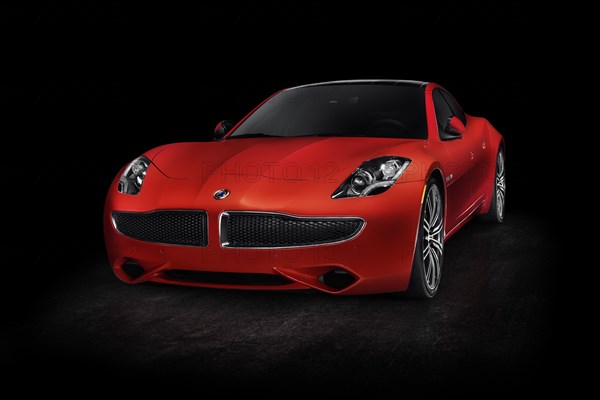 Red 2018 Karma Revero plug-in hybrid electric luxury sports sedan