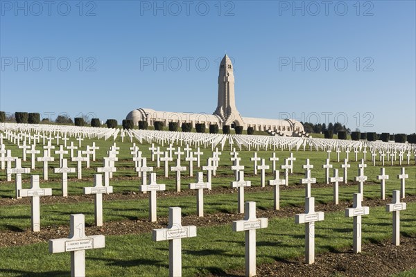 National military cemetery of fallen soldiers during World War I