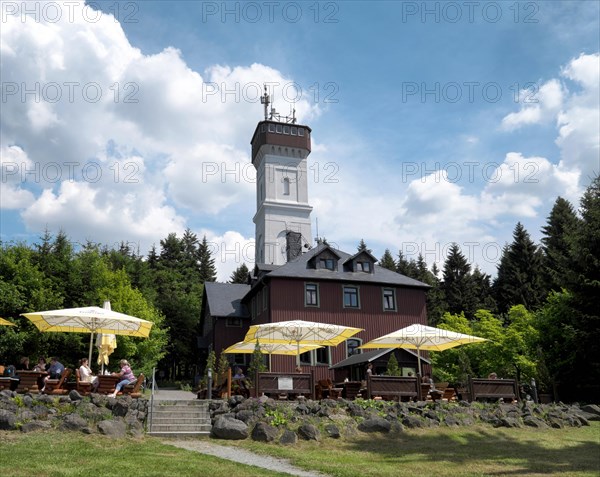 Mountain hotel and lookout tower