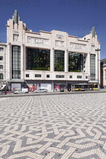 Art Deco facade of the hotel Theatro Eden