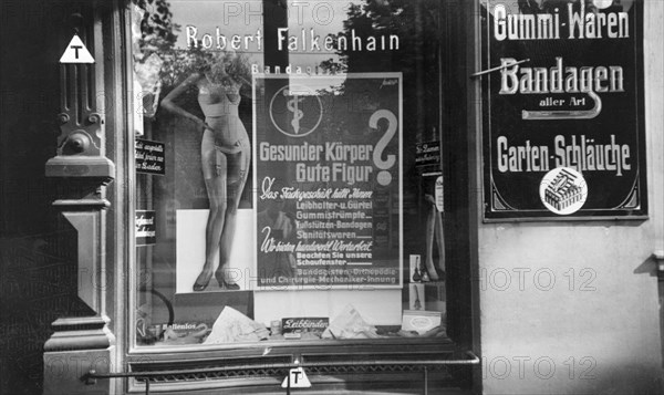 Shop window of a drugstore