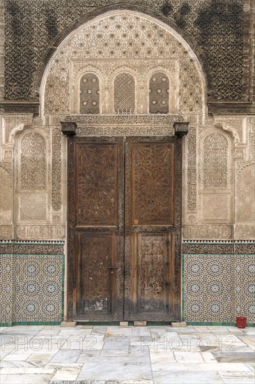 Gate of the Koranic school Medersa Bou Inania