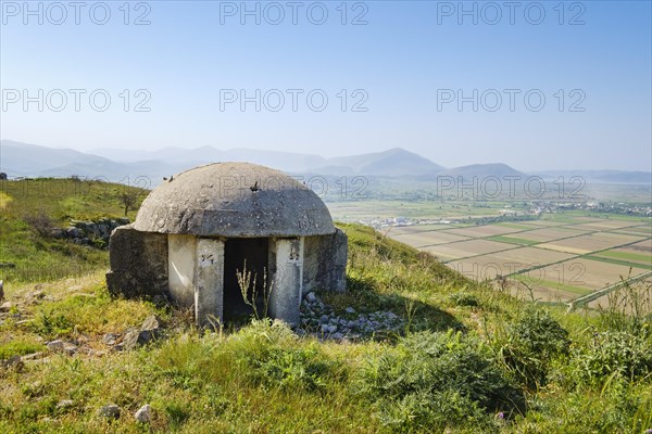 Pillbox bunker on archaeological site Phoinike