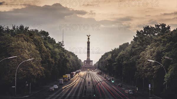 Strasse des 17. Juni with Victory Column and TV Tower