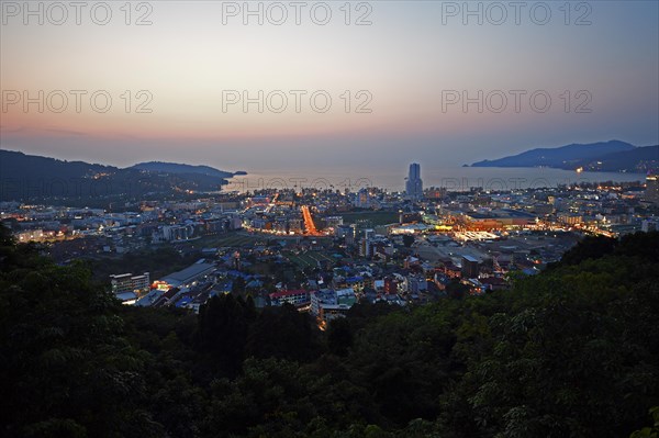 Evening view over Patong Beach