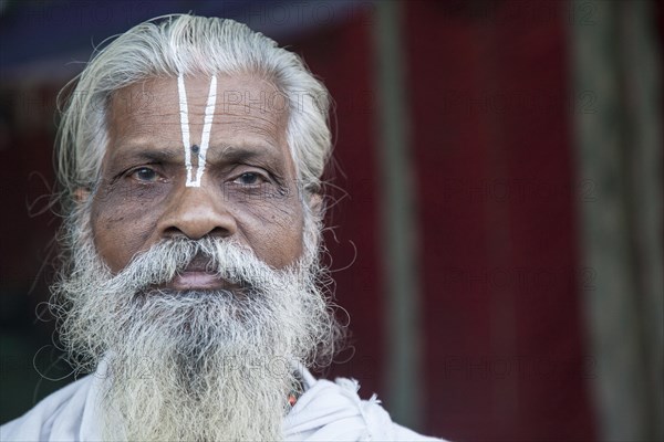 A pilgrim during the Kumbh Mela