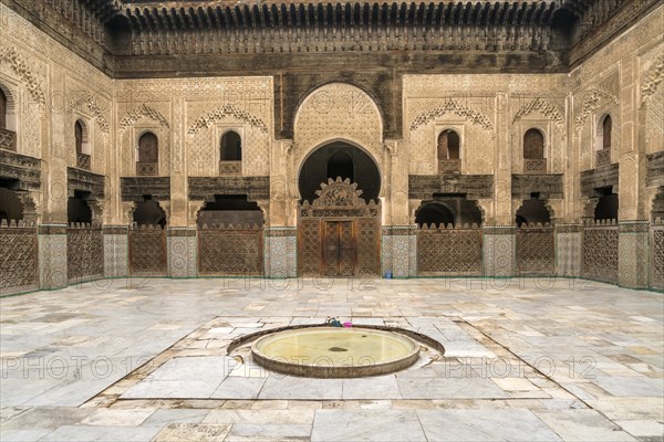 Courtyard of the Koran school Medersa Bou Inania