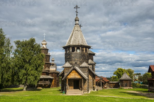 Wooden church in the Museum of wooden architecture in the Unesco world heritage sight Suzdal