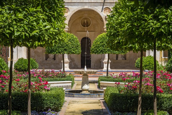 Inner courtyard with garden and fountain