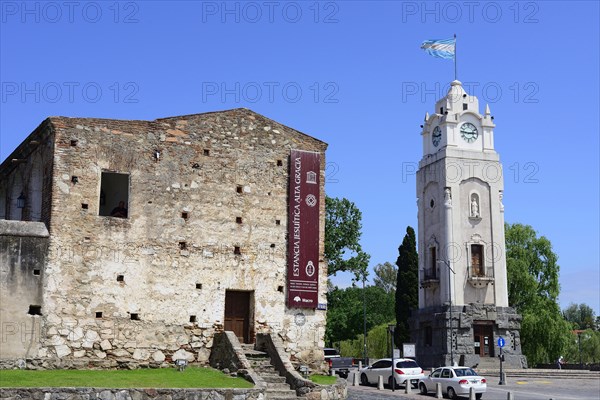 Former economic building and clock tower of the Jesuit mission