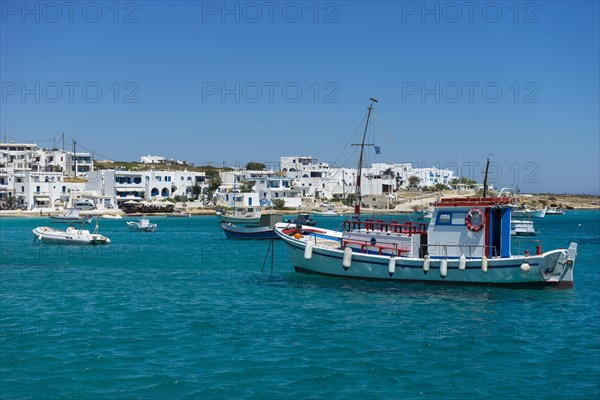 Town view with boats on the Sea