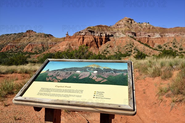 Information board Capitol Peak