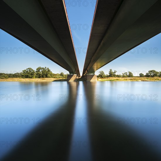 Motorway bridge of the motorway A9 over the river Elbe